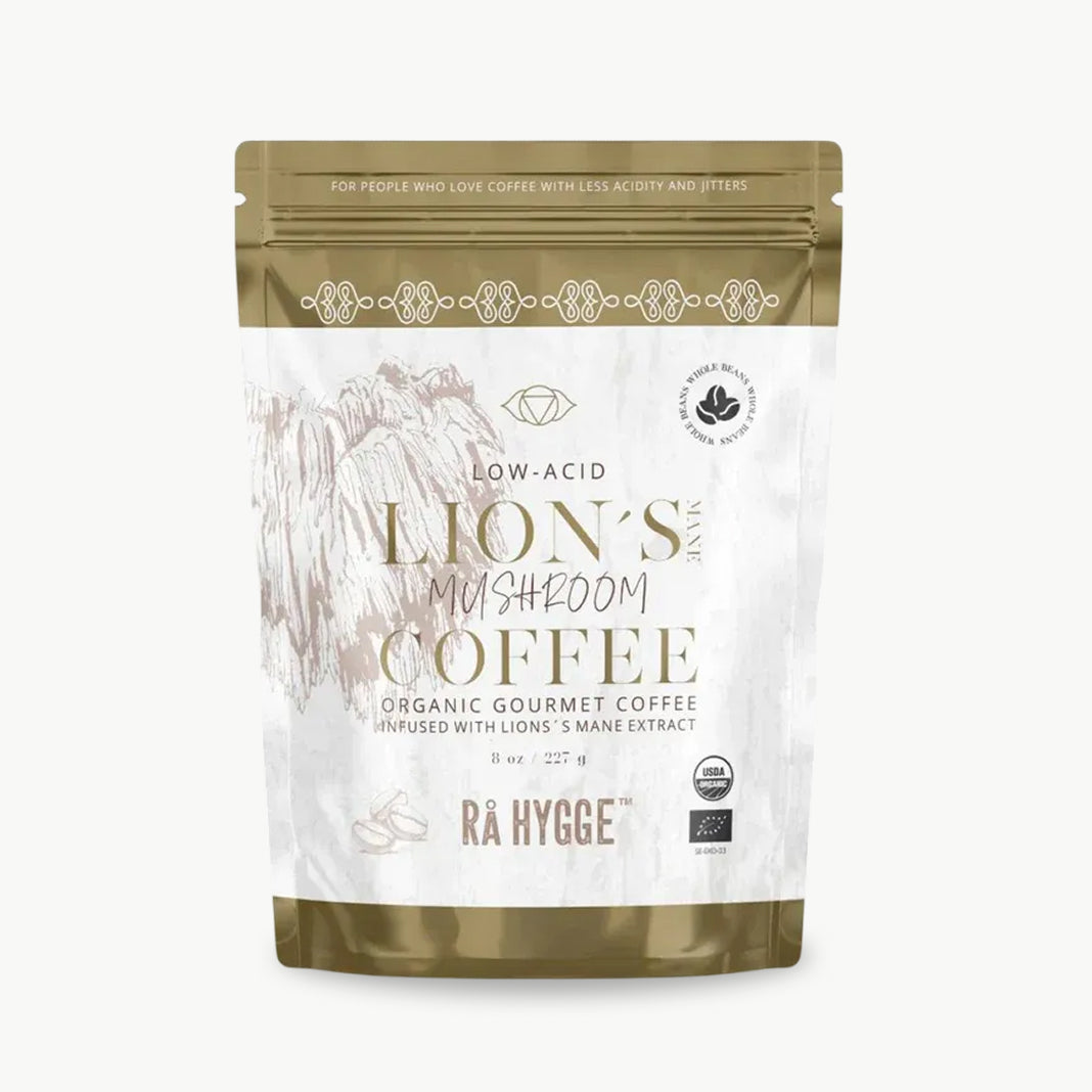 Organic lion’s mane mushroom coffee low acid gourmet blend